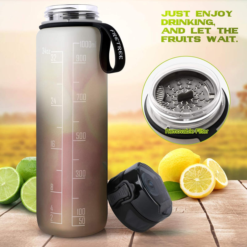 Laden Sie das Bild in Galerie -Viewer, Drinkfles 1 liter BPA-vrij met antislip grip en lekvrije sluiting – waterfles – sportfles
