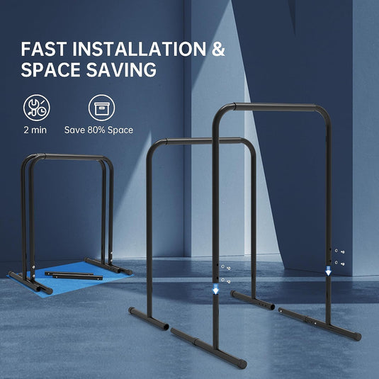 Verstelbare dip bars 87-100 cm van staal tot 136 kg – dip station – calisthenics