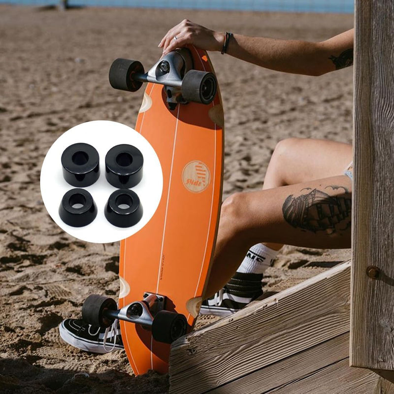 Laden Sie das Bild in Galerie -Viewer, Skateboard bushings set - 4 stuks stuurrubbers standaard cilinder voor truck, longboard-accessoires reserveonderdelen cups, beste skateboardbushings om te vervangen, perfect
