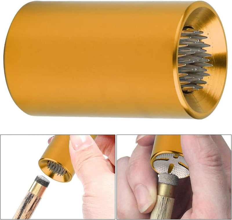 Charger l’image dans la visionneuse de galerie, Outil 2-en-1 en aluminium pour poncer et façonner le procédé de queue de billard, 30 x 18 mm, pour l’entretien des queues – façonneur de procédé – outil de billard
