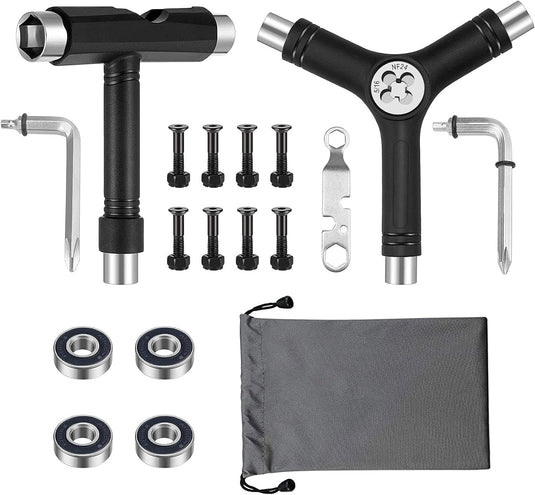 Skateboard gereedschap 15-delige set met T-tool Y-tool en inbussleutel – longboard skate accessoires