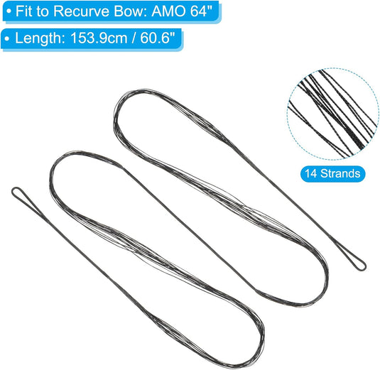 Recurve boogsnaar 113,3 cm tot 50 lb – vervangende bowstring – boogschieten accessoires