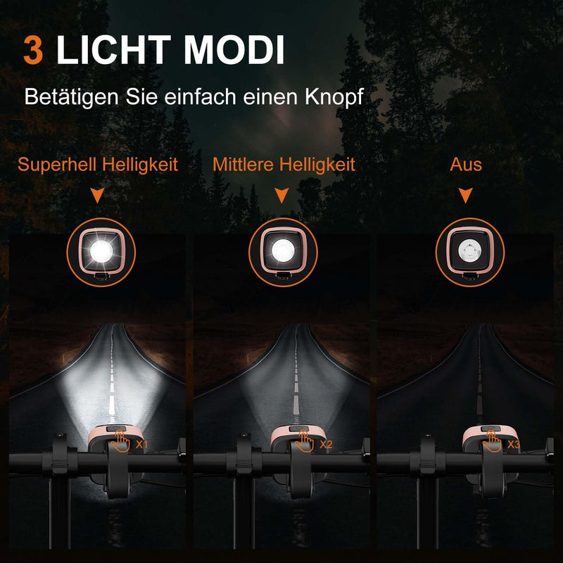 Load image into Gallery viewer, Oplaadbare fietsverlichting set USB-C IPX5 met voor- en achterlicht – fietslamp – LED fietslicht
