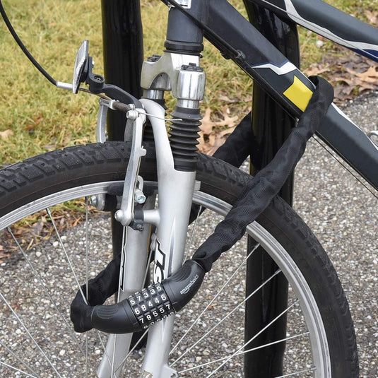 Fietskettingslot met 5-cijferig cijferslot 97,2 cm zwart – Fietsslot – Kettingslot