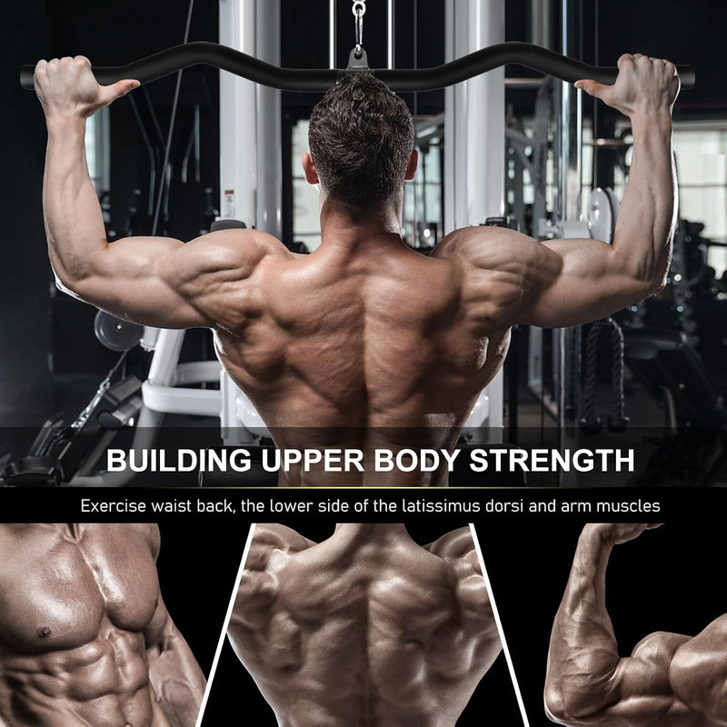 Load image into Gallery viewer, Lat pulldown stang voor kabelmachine 94 cm zwart

