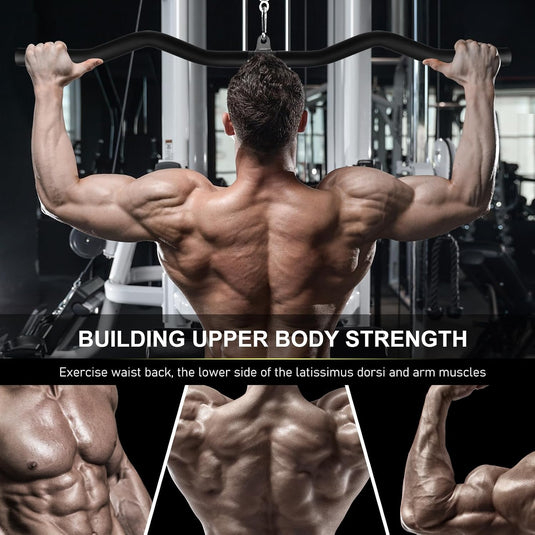 Lat pulldown stang voor kabelmachine 94 cm zwart