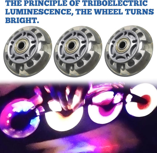 Inlineskate-wielen, 8 stuks, 72 mm, zilvertransparant, inline skate onderdelen, wielen met 16 kogellagers, universeel voor alle soorten rolschaatsen