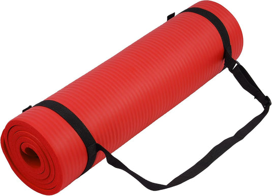 Yogamat NBR antislip groen met draagriem