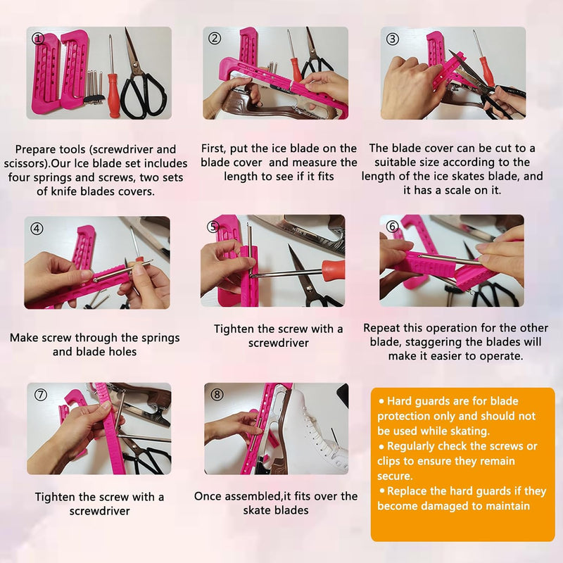 Laad afbeelding in Galerijviewer, Schaatsbeschermers met zachte blade covers – complete set
