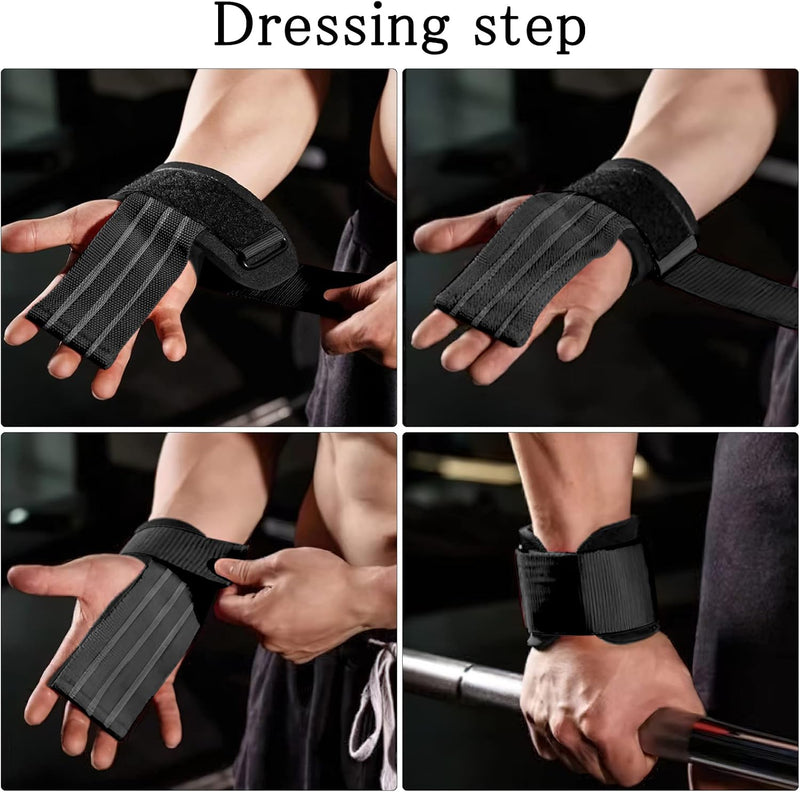 Laad afbeelding in Galerijviewer, TNSLAND liftingstraps voor krachttraining, polsbandages voor fitness, bodybuilding, powerlifting, crossfit en gymaccessoires
