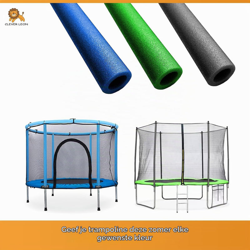 Załaduj obraz do przeglądarki galerii, Trampoline stangbescherming 6 stuks 180 cm van PE-schuim blauw – schuimbuizen – trampoline accessoires
