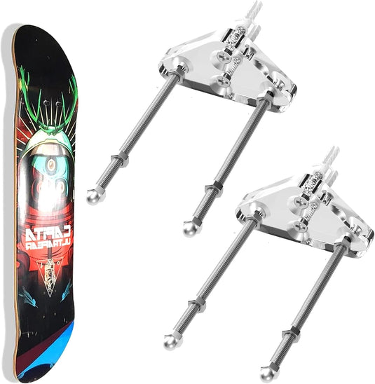 Skateboard wandhouders 2 stuks van transparant acryl – longboard snowboard boardhouder – skate accessoires