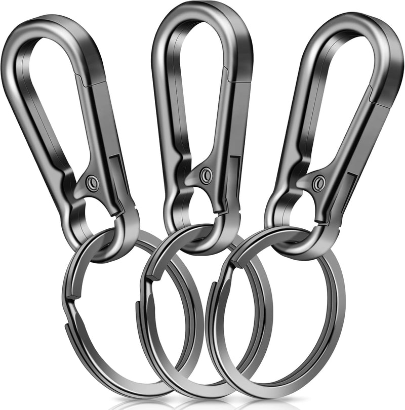 Laad afbeelding in Galerijviewer, Karabiner Sleutelhangers 3 Stuks met Sleutelring 4,7 cm – Sleutelhanger – Karabijnhaak
