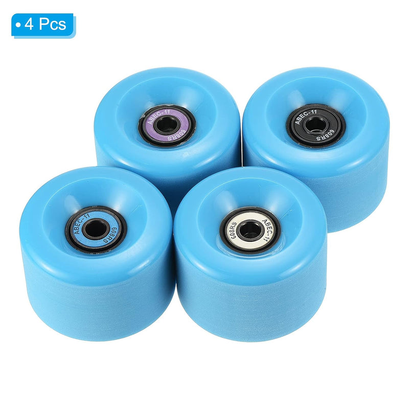 Laden Sie das Bild in Galerie -Viewer, Longboard wielen 65 x 51 mm 78A met ABEC-11 lagers 4 stuks zwart – cruiser skateboard wielen
