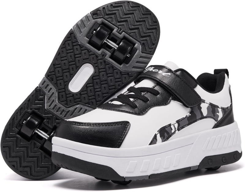 Load image into Gallery viewer, Schoenen met wieltjes, voor jongens en meisjes, kinderrolschaatsen, 2-in-1 rolschaatsen, gymschoenen, skateboardschoenen
