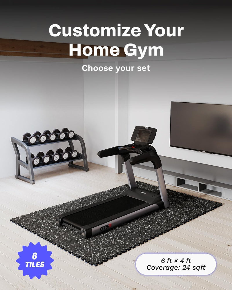 Load image into Gallery viewer, Puzzelmat fitness 12 stuks – 60 x 60 x 1,4 cm – antislip rubber en EVA vloerbescherming voor homegym – zwart/wit
