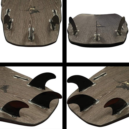 Surfboard vin set met bevestigingsschroeven en vinsleutel zwart – FCS vinnen – surf accessoires