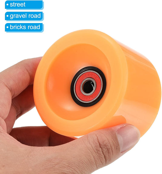 Longboard wielen 70 x 51 mm 78A met ABEC-9 lagers 4 stuks blauw – cruiser skateboard wielen