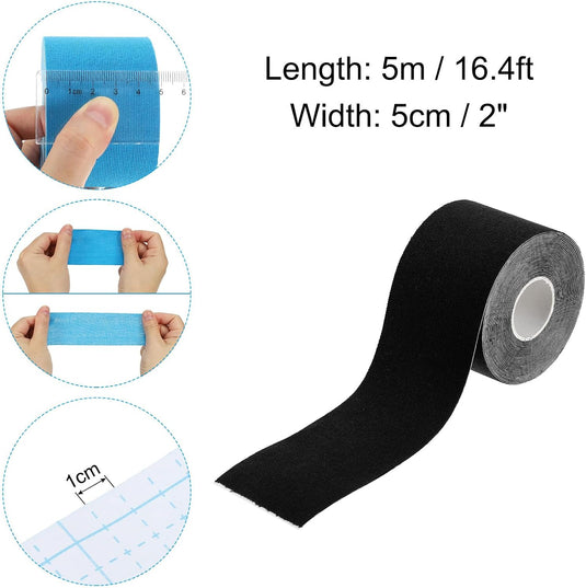 Antislip katoenen sporttape 5 m x 5 cm (1 rol) - Zelfklevende gripband & sporttaping - Griptape tennisracket & aerial hoop