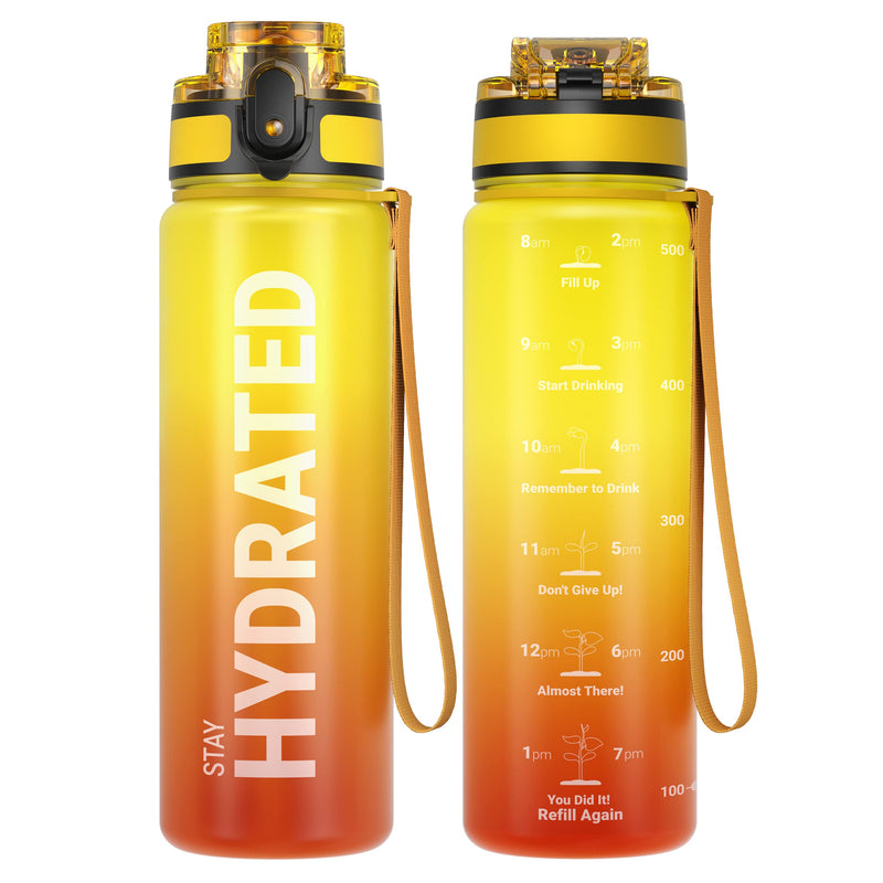 Laden Sie das Bild in Galerie -Viewer, Drinkfles 750 ml BPA-vrij met tijdmarkeringen en lekvrije dop – waterfles – sportfles
