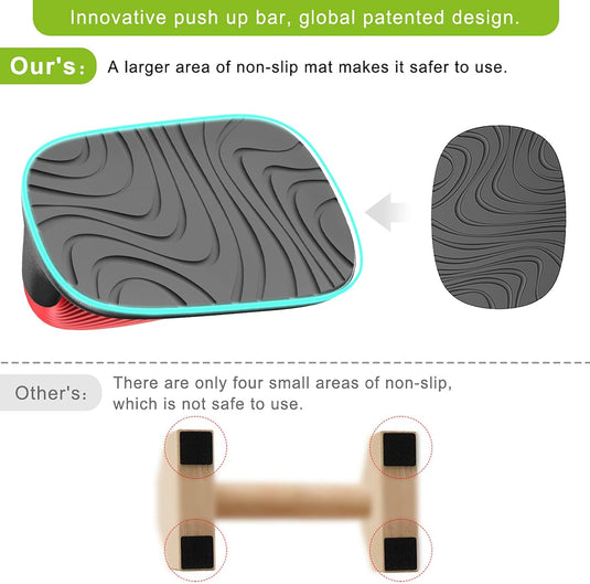 Push-up bars met ergonomische handgrepen en antislip basis – opdruksteunen – krachttraining
