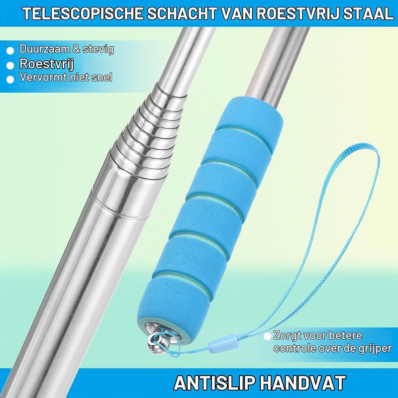 Załaduj obraz do przeglądarki galerii, Telescopische golfbal retriever 43-274 cm van roestvrij staal – golfbalvanger – golf accessoires
