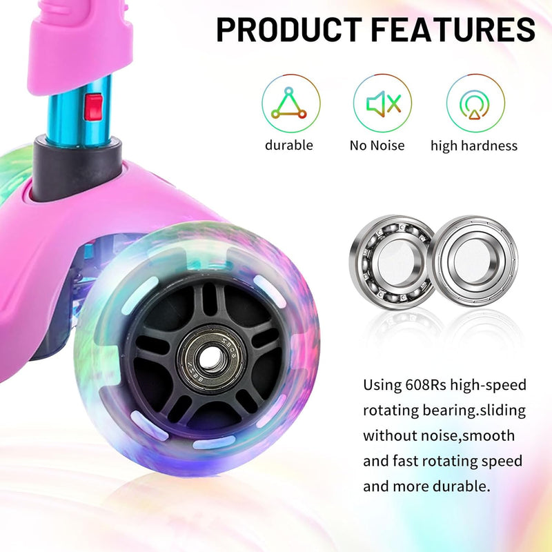 Load image into Gallery viewer, DBREAKS Lichtgevende stuntstep, wielen met ledverlichting, 100 mm, ABEC, 9 kogellagers, hardheid 88A, geschikt voor alle scooters (zwart)
