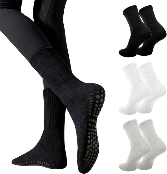 Antislip pilatessokken dames set van 3 paar
