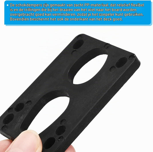 Skateboard riser pads 6 mm 2 stuks met 35 mm schroeven en moeren – shock pads – skate accessoires