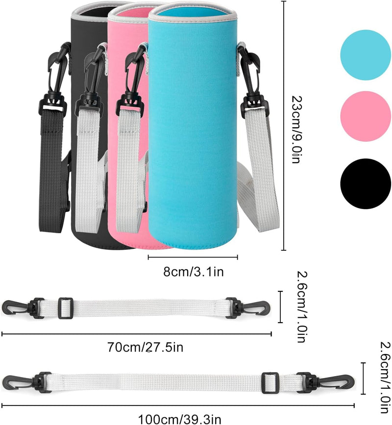 Charger l’image dans la visionneuse de galerie, Porte-bouteilles en néoprène, lot de 3, pour bouteilles de 1200 à 1500 ml – sac porte-bouteille – accessoires de randonnée
