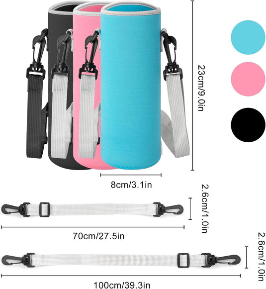 Porte-bouteilles en néoprène, lot de 3, pour bouteilles de 1200 à 1500 ml – sac porte-bouteille – accessoires de randonnée