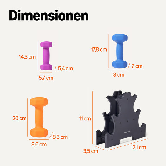 Neopreen dumbbells met antislip grip – halters – fitness gewichten