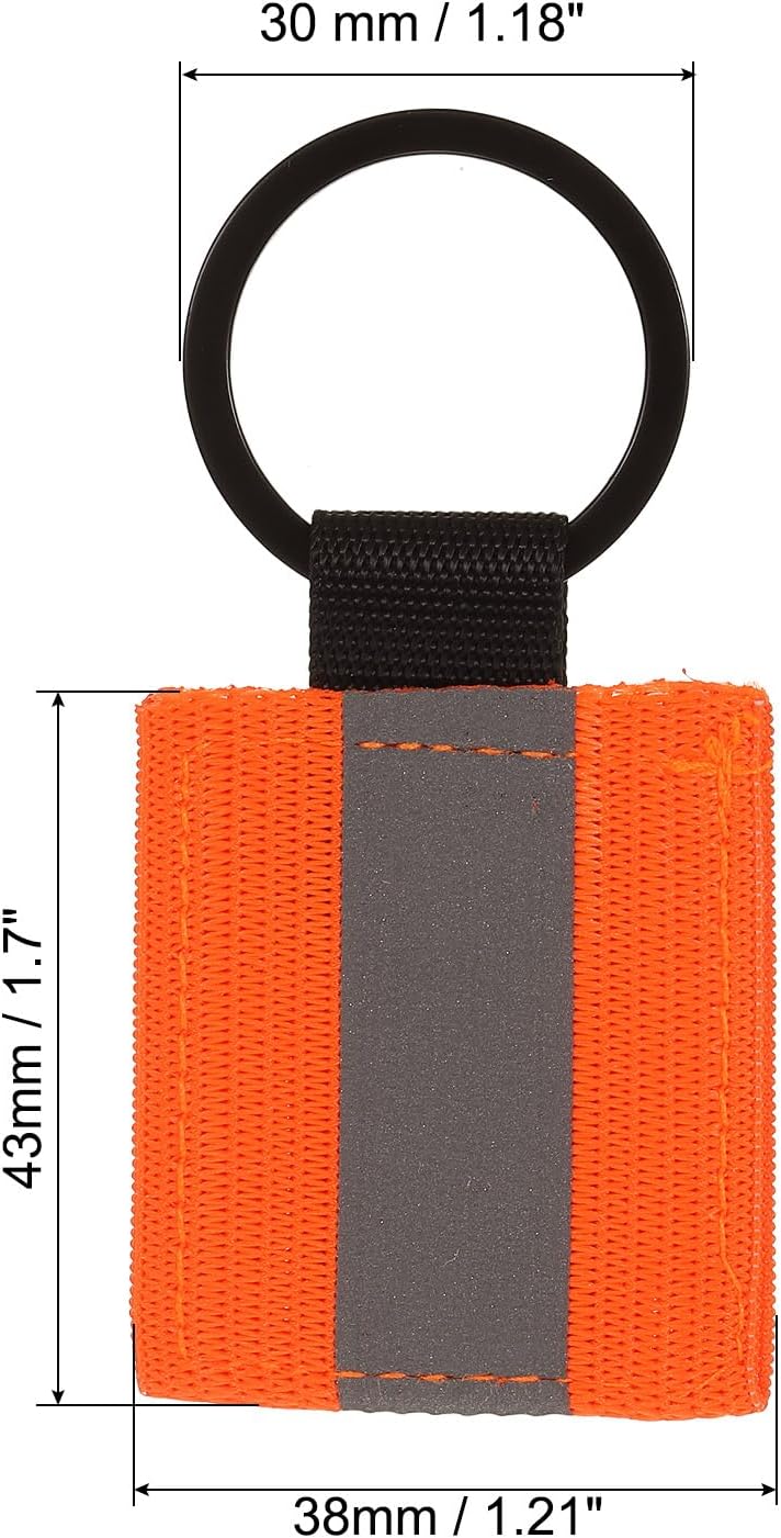 Laden Sie das Bild in Galerie -Viewer, Reflecterende sleutelhangers 9 stuks van nylon zwart – reflector hangers – fiets hardloop accessoires
