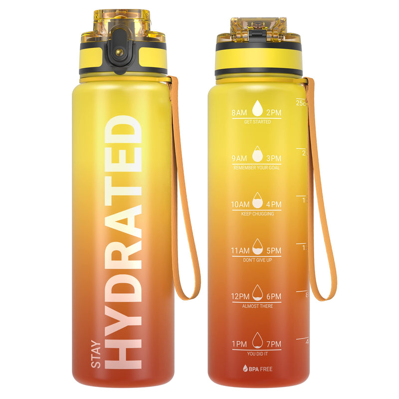 Laden Sie das Bild in Galerie -Viewer, Drinkfles 750 ml BPA-vrij met tijdmarkeringen en lekvrije dop – waterfles – sportfles
