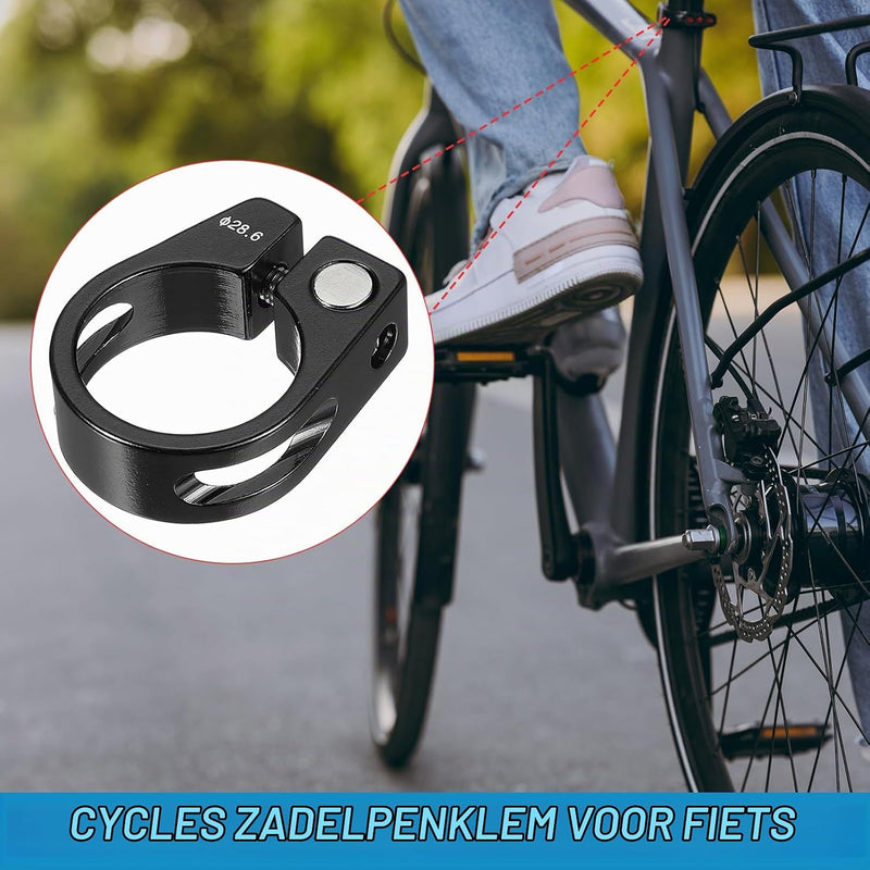 Laden Sie das Bild in Galerie -Viewer, Fiets zadelpenklem 34,9 mm (2 stuks) - Aluminium zitbuis klem - Zadelpen klem mountainbike &amp; racefiets
