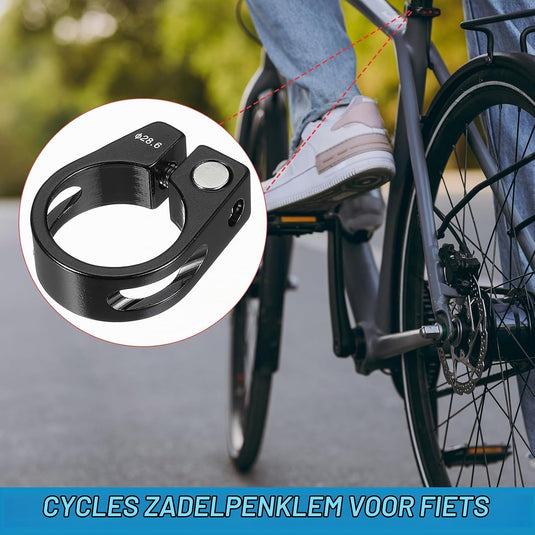 Fiets zadelpenklem 34,9 mm (2 stuks) - Aluminium zitbuis klem - Zadelpen klem mountainbike & racefiets
