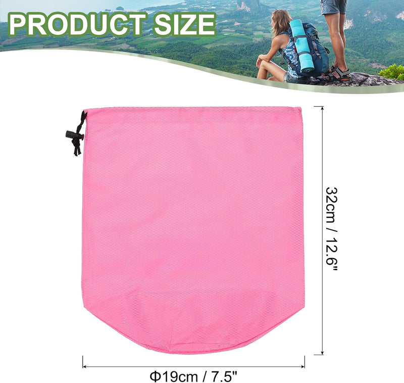 Załaduj obraz do przeglądarki galerii, Waterdichte opbergzak 11 x 20 cm met trekkoord oranje – stuff sack – camping accessoires
