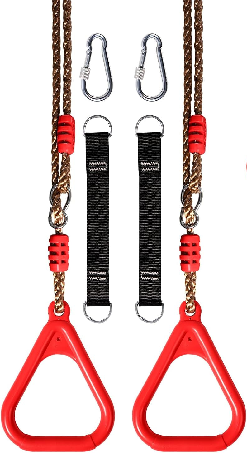 Load image into Gallery viewer, Gymnastiekringen 2 stuks met verstelbare touwen 120-200 cm tot 120 kg – klimringen – schommel accessoires
