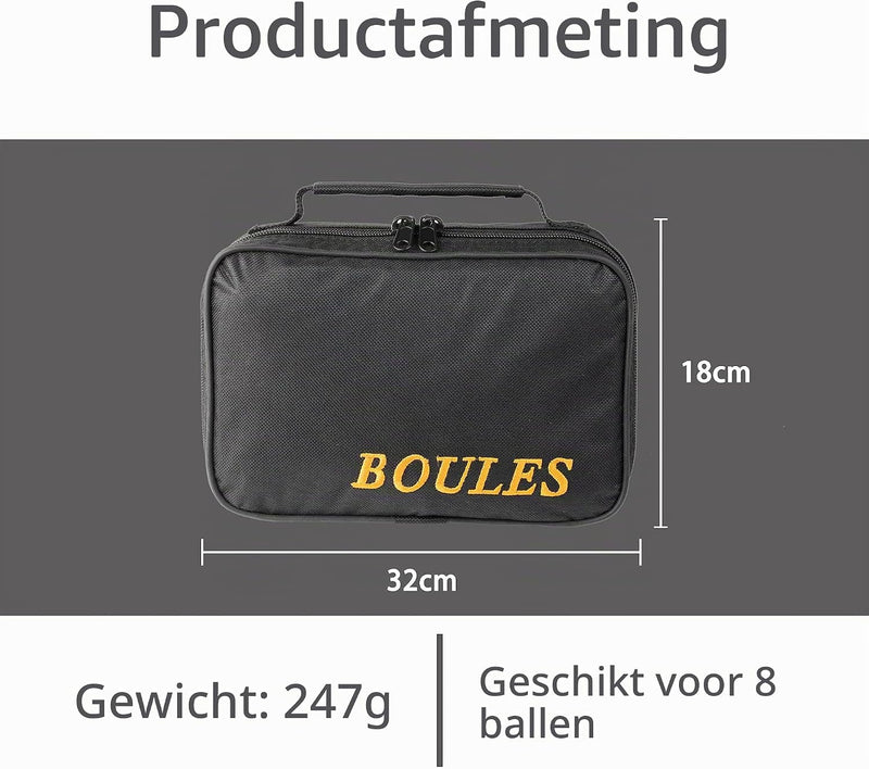 Charger l’image dans la visionneuse de galerie, Sac de transport pour jeu de boules, pour 8 boules, en nylon résistant à l’eau avec bandoulière réglable – sac de rangement pour pétanque – accessoires de boules
