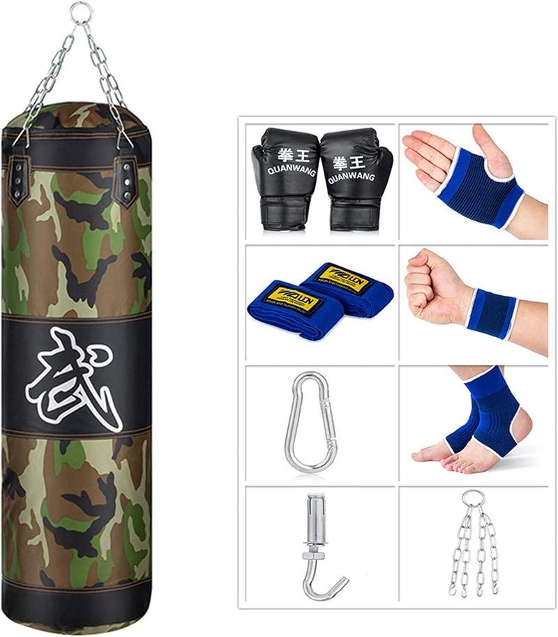Load image into Gallery viewer, Ongevulde bokszak met handschoenen en ophangset
