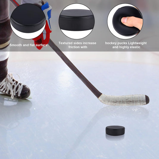 Foam ijshockeypucks zwart 7,5 cm – 8 stuks