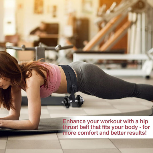 Hip thrust riem voor biltraining zwart