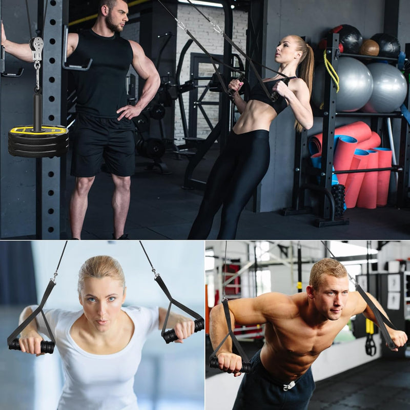 Laad afbeelding in Galerijviewer, Fitness Cable lat Pulley Systeem, DIY Home Gym Machine Pulley System Fitness Kabel Katrol voor LAT Pulldowns, Biceps Krul, Triceps Extensions, Spieren Kweken Workout
