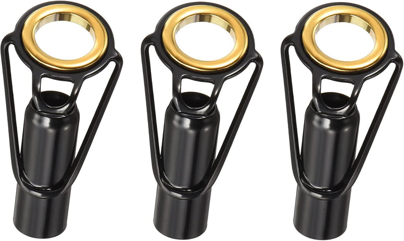 Load image into Gallery viewer, Hengel topogen 3 stuks 1 mm van roestvrij staal zwart-goud – hengeltop reparatieset – visaccessoires
