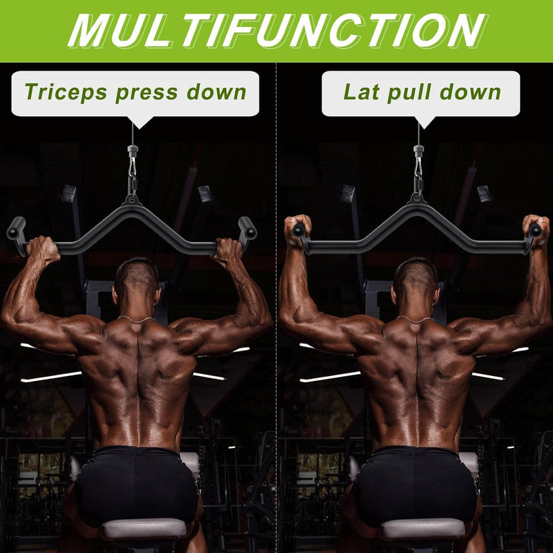 Load image into Gallery viewer, Lat pulldown bar 81 cm with ergonomic handles up to 227 kg - cable bar - fitness accessory
