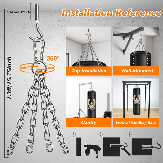 Ongevulde bokszakset 120 cm met handschoenen en reflexbal