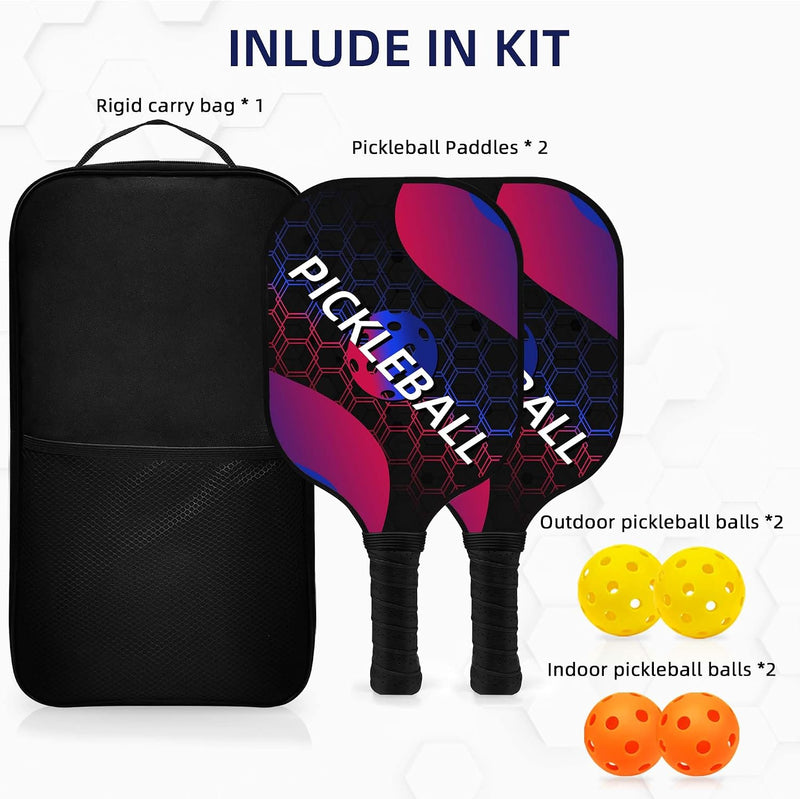 Load image into Gallery viewer, Pickleball set met 4 rackets en 4 ballen
