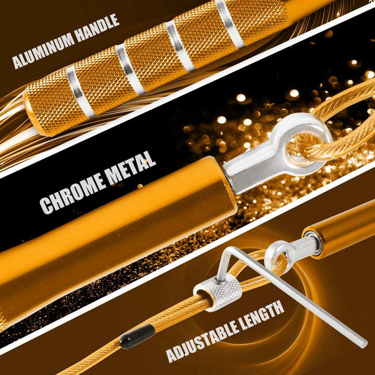Corde à sauter speed réglable avec poignées en aluminium