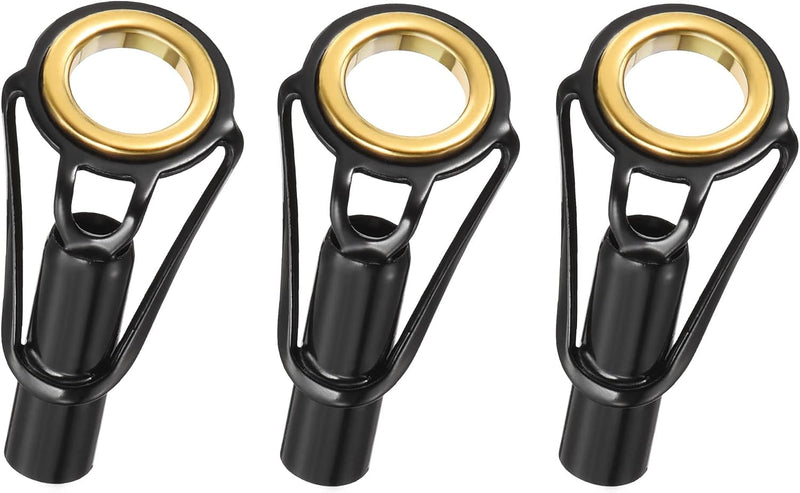 Load image into Gallery viewer, Hengel topogen 3 stuks 1 mm van roestvrij staal zwart-goud – hengeltop reparatieset – visaccessoires
