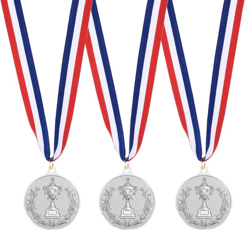 Load image into Gallery viewer, Gouden medailles met neklint 3 stuks 5,8 x 5,2 cm – winnaarsmedailles – sport en wedstrijd prijzen
